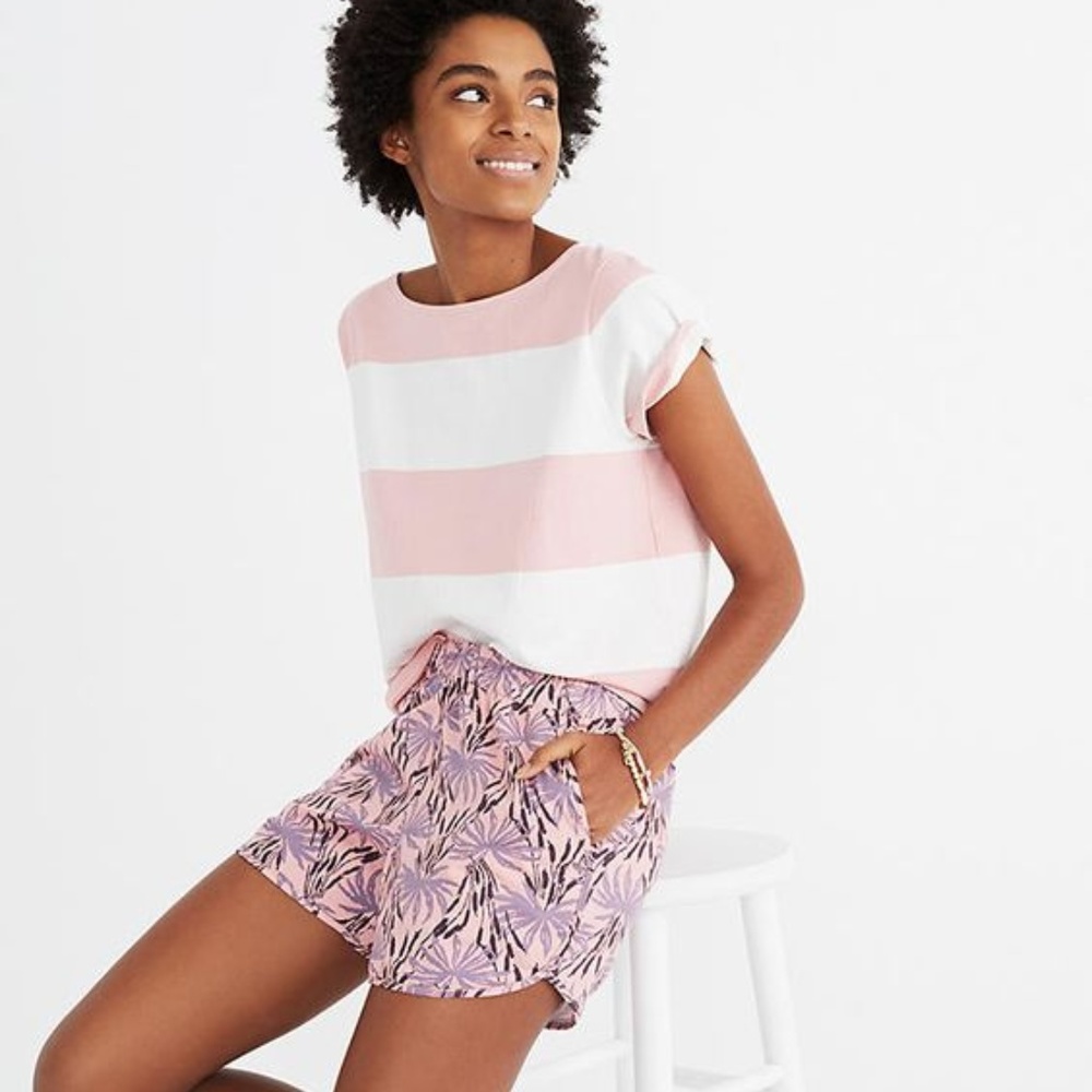 Madewell Pull-On Shorts in Oasis Palms M